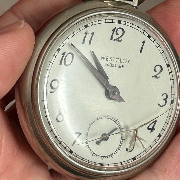 Westclox Pocket Ben Silver Watch VTG 👴 - Picture 4 of 8